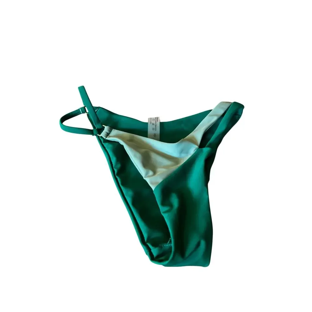 SHEIN Green String Bikini Bottom Size XS